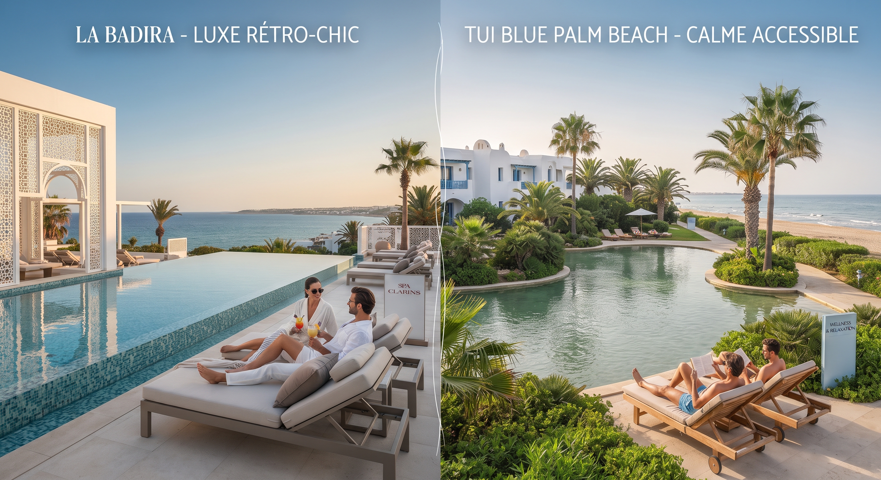 Hôtels Adults Only à Hammamet : La Badira ou Tui Blue Palm Beach, lequel choisir ?