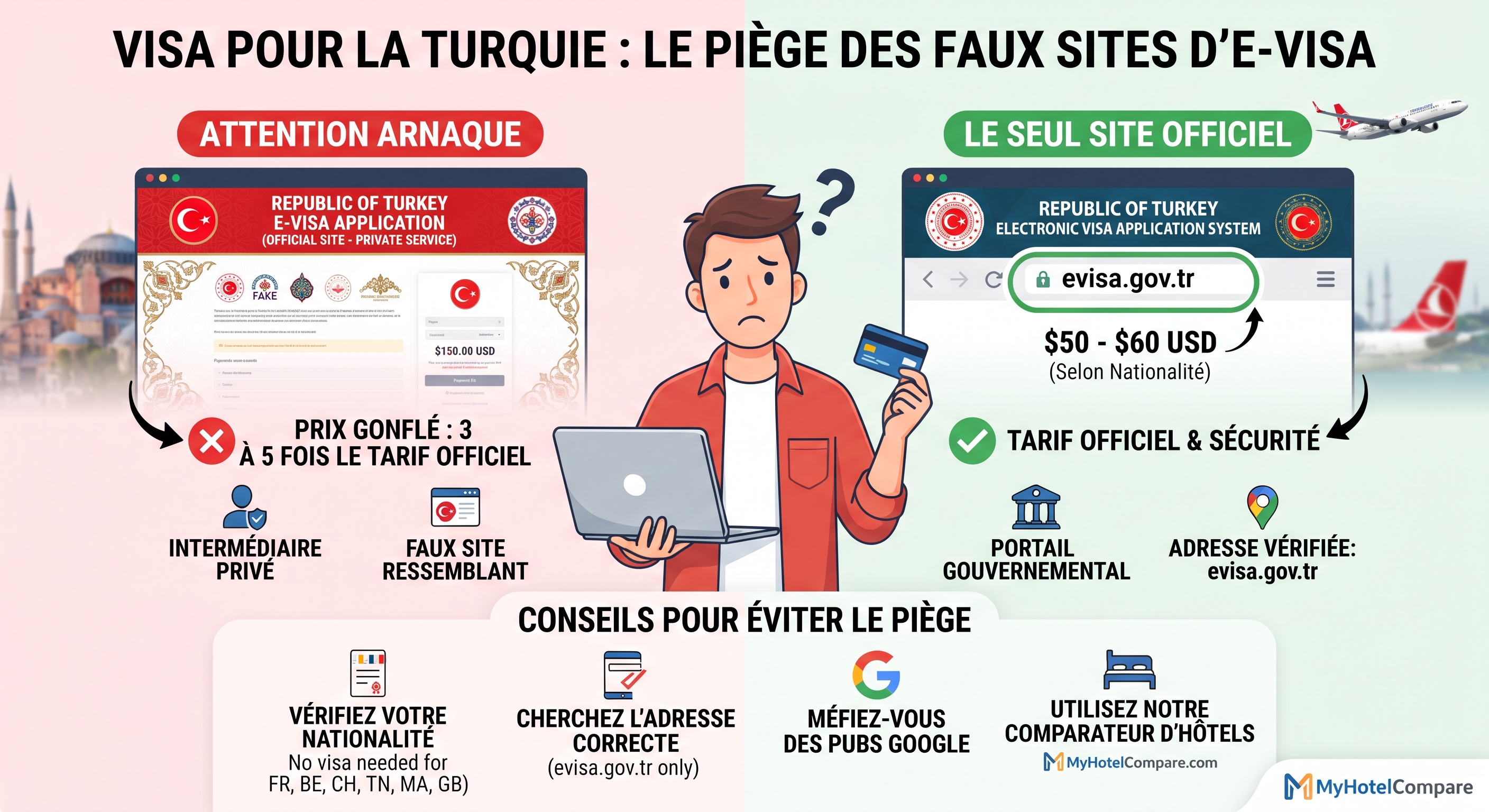 Visa pour la Turquie : le piège des faux sites d'e-visa (et pourquoi certains n'en ont même pas besoin)