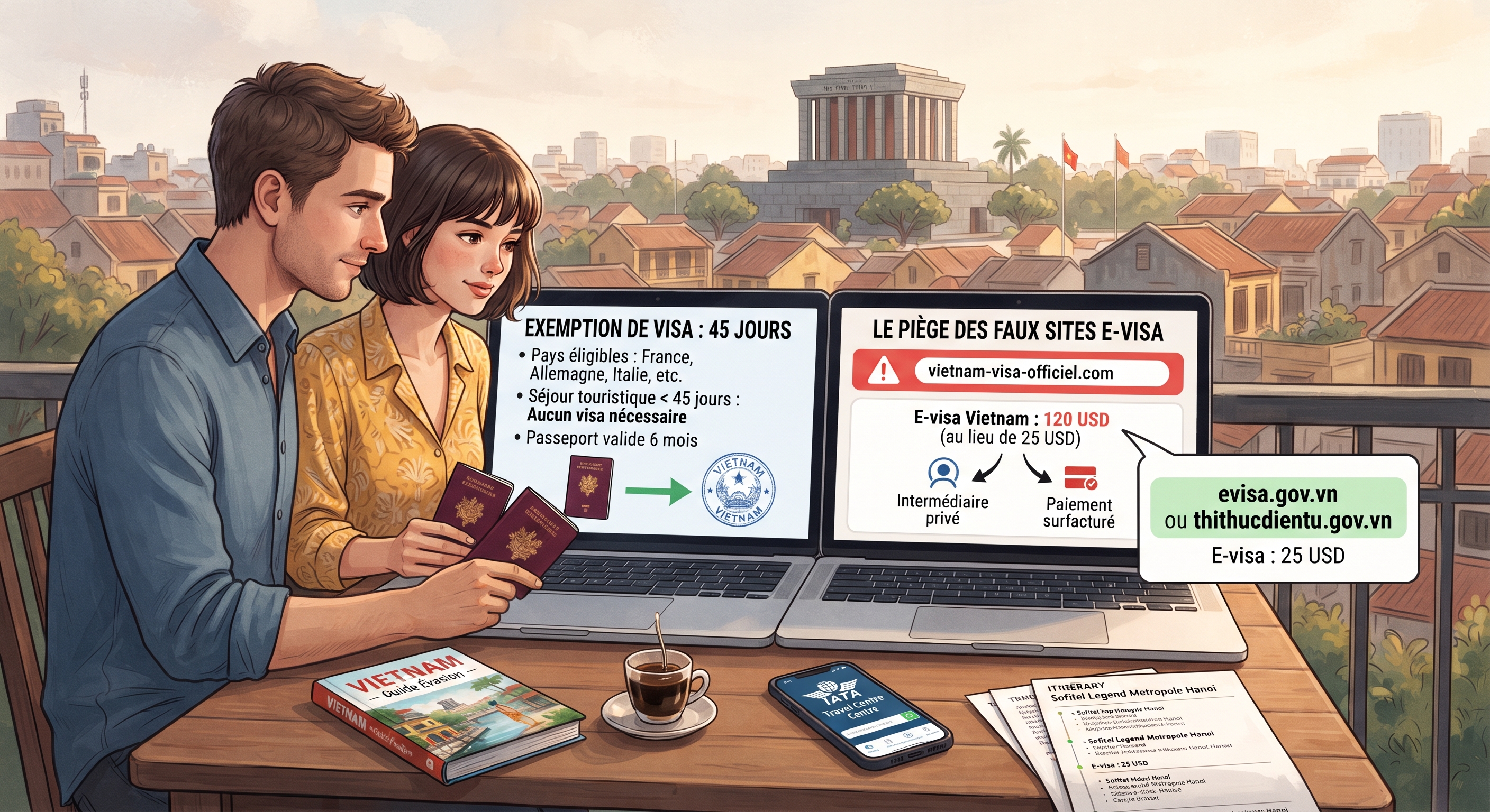 Visa Vietnam : l'exemption de 45 jours, le changement d'adresse officielle et le piège des faux sites